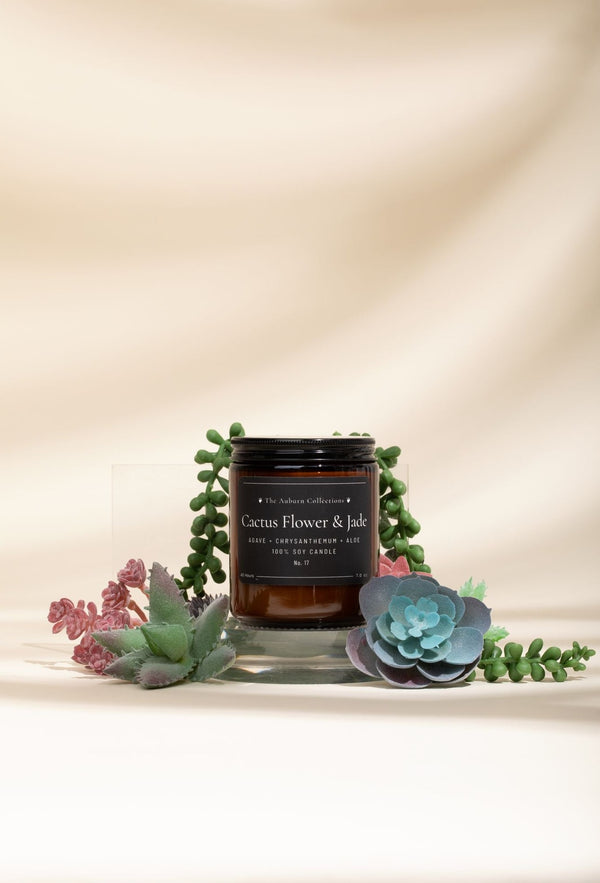 CACTUS FLOWER & JADE SOY WAX CANDLE
