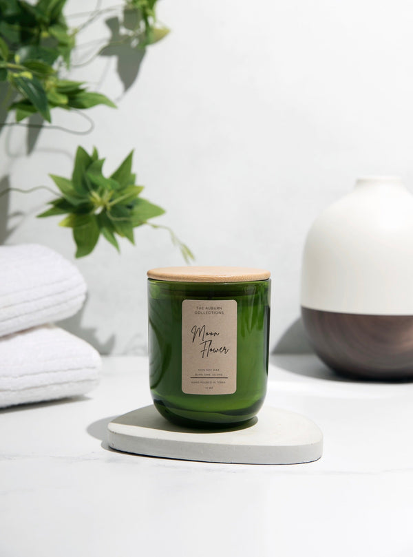 MOONFLOWER GREEN TUMBLER SOY CANDLE