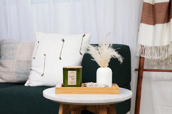 GINGER & SPICE GREEN TUMBLER SOY CANDLE