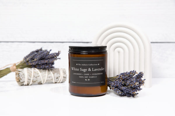 WHITE SAGE & LAVENDER SOY WAX CANDLE
